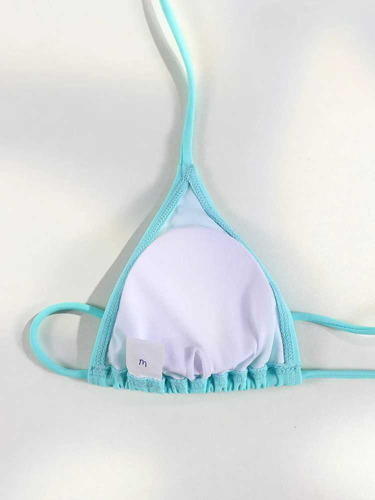 Sexy Triangle Mini Bikini Sets Micro Thongs Swimsuit Women Bathing Suit Biquini Bandage Beachwear Print Swimwear Thong BikiniT260318