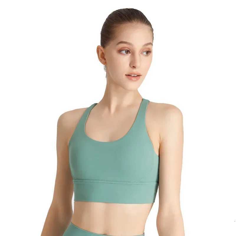 Women Fitness Yoga Bras Cross Back Yoga Bra Tops Shockproof Breathable Quick-Drying Workout Vest Running Fitness Crop Tops Z20260319