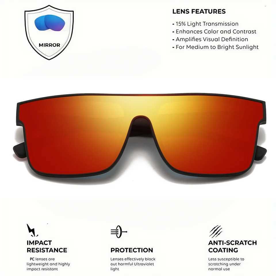 4PCS Classic Square Fashion Sports Sunglasses - Patterned Temples Unisex for Cycling Hiking Travel - Perfect Gift H260319 - view 4