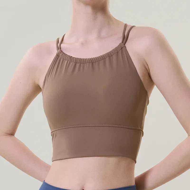 Sports Bra Back Cross Yoga Bra Push Up Shockproof Fitness Gym Fitness Underwear Crop Tops Solid Color Women Fitness Bra Vest Z20260319