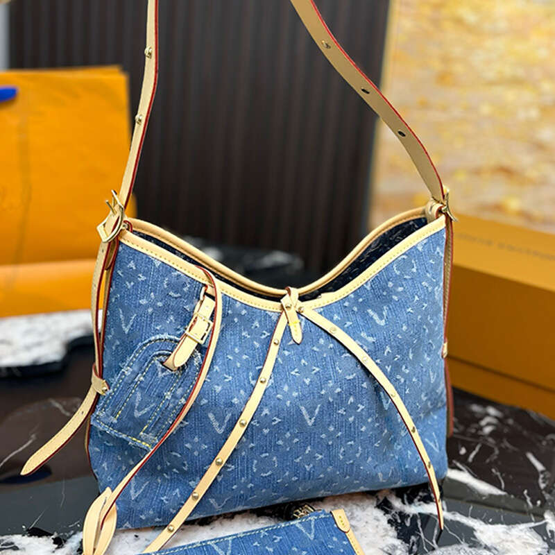 Designer Bag Women Luxury Bags Vintage Denim Monogram Tote Bag Large Capacity Crossbody Shoulder Bag Casual Retro Handbag For Daily Travel