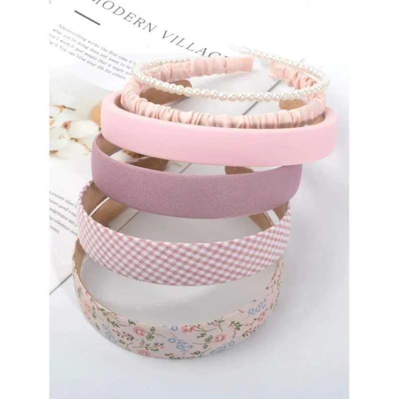 6pcs Womens Minimalist Vintage Floral Headbands with Faux Pearl Elegant for Wedding Party Daily H260319