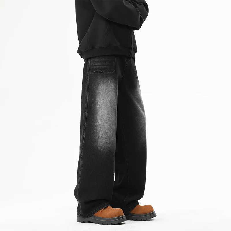 2025 New Retro Washed Straight-Leg Jeans For Men High Street Fashion Baggy Denim Pantalones Hombre Hip Hop Distressed Y2K Jean M260319