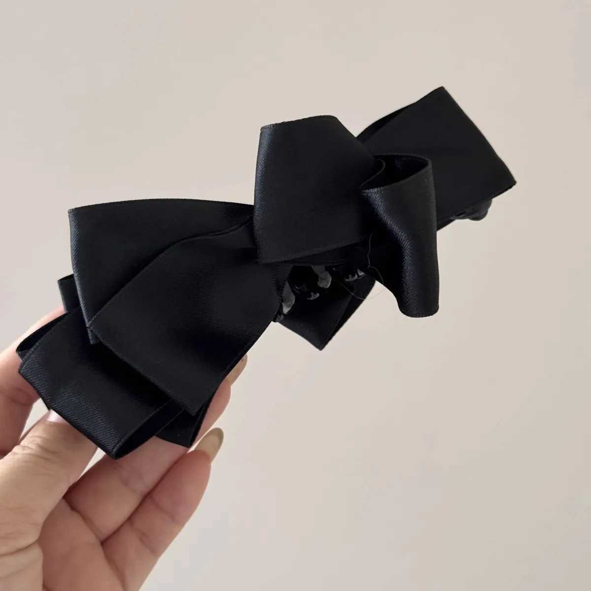 Lystrfac New Bow Hairgrps Hair Claw Bow Hair Clips for Women Girls Back Head Hairpin Horsetail clip Fashion Hair Accessories H260319