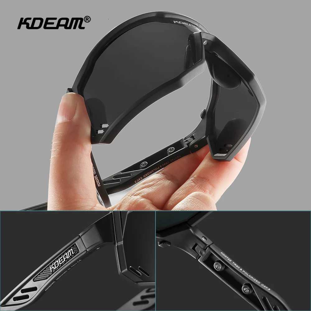 KDEAM High-End Sports Sunglasses Polarized Mens Cycling Glasses Dismountable TR90 Frame And Nose Pads Easy To Exchange H260319 - view 5