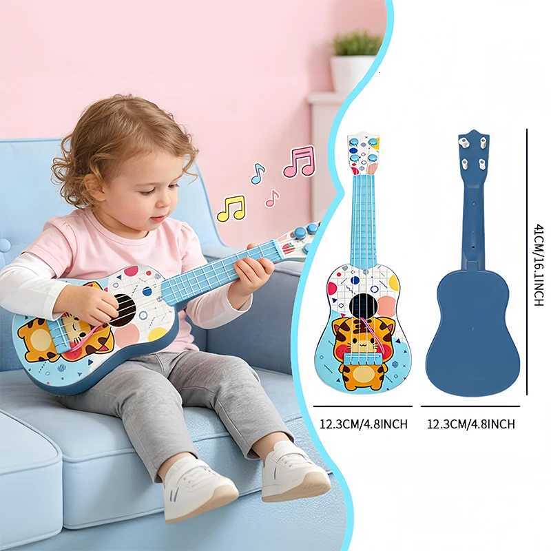 Blue Guitar Music Toy Suitable for Children Aged 0-3 And above Age Infants Early Education Musical Instrument Toy Y260319