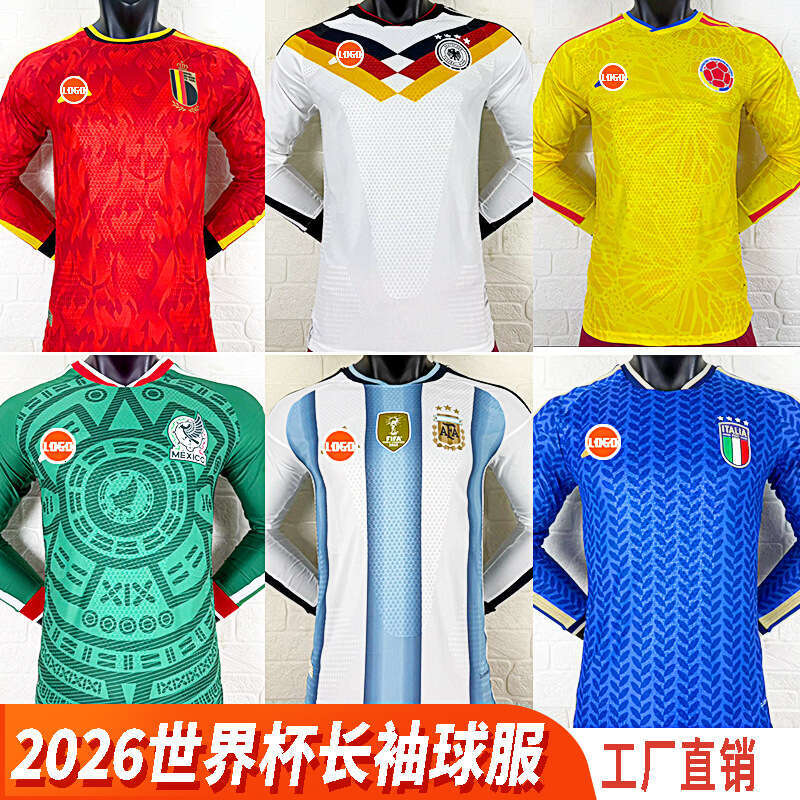 New football jersey, player version, 2026 World Cup, Argentina, Germany, Spain national designer handbag team long-sleeved jersey
