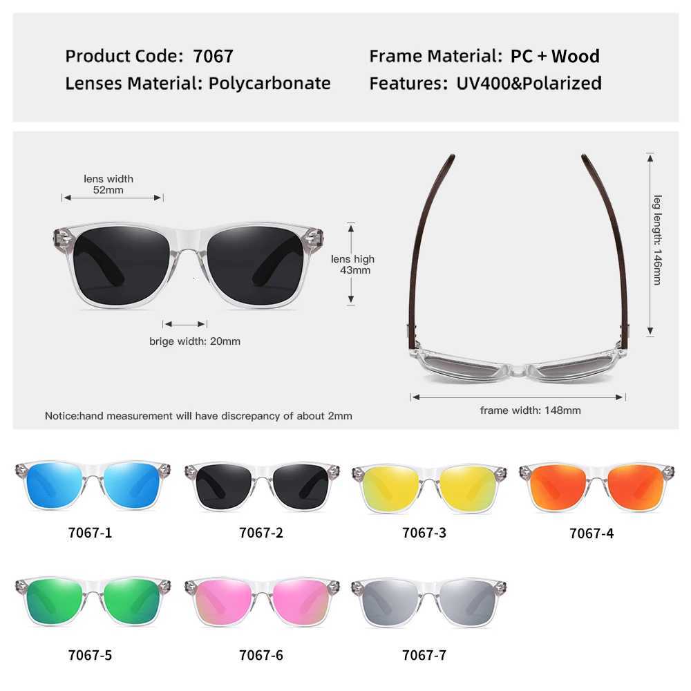 GM Brand Transparent Color Frames Sunglasses Men Womens Polarized Delicate Fashion Handmade Wood Sunglasses With Box H260319 - view 5