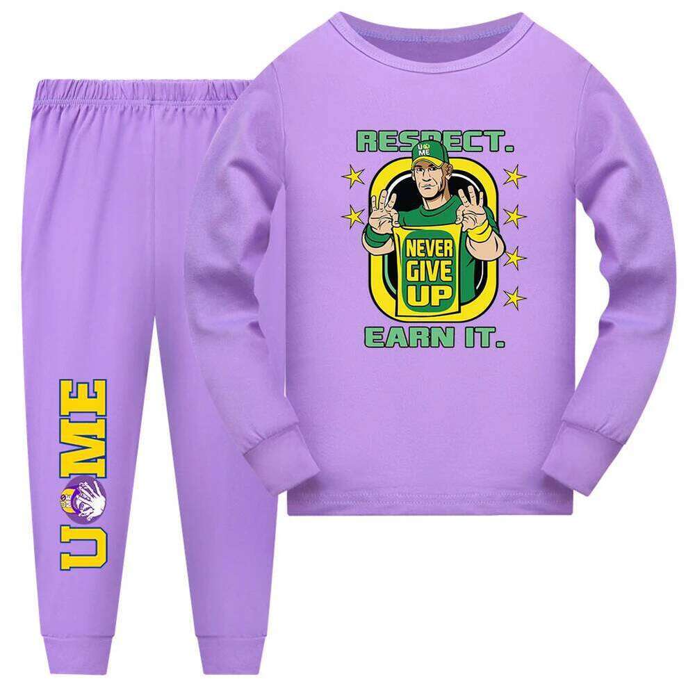 Baby Boys John Cena Cosplay 20 Years Never Give Up Halloween for Childrens Birthday Gift Costumes Pajamas Nightwear Set S260318