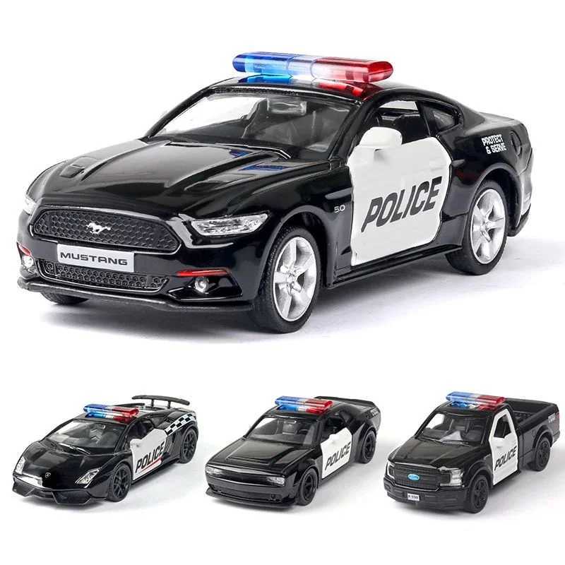 1/36 Alloy Diecast Car Models Toys Dodge Challe 2 Doors Opened With Pull Back Function Metal Sports Cars Model For Children Toys Y260319