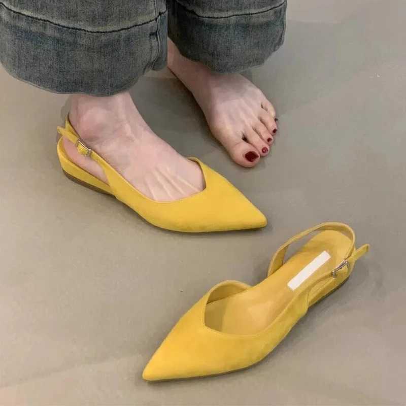 Womens Sandals Pointed Toe Flats Shoes New Woman Slippers Summer 2026 Trend Beach Dress Shoes Casual Walking Slingback Slides Z260318