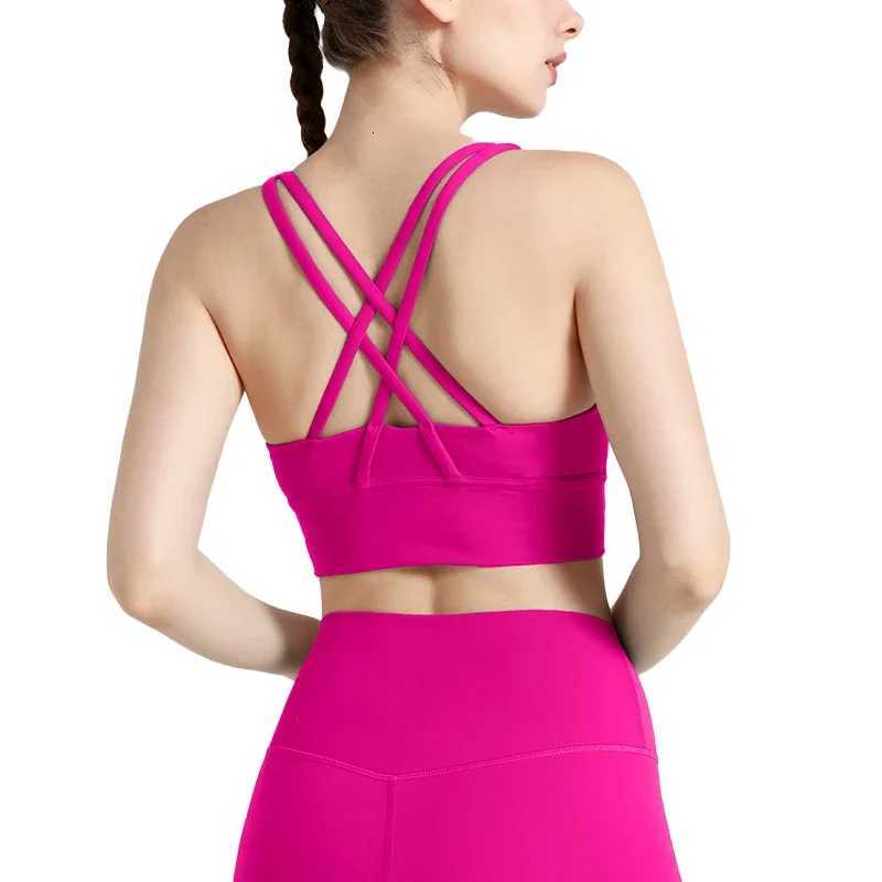 Sexy Fashion Cross Back Women Yoga Sport Bras Breathable Quick-Drying Shockproof Yoga Underwear Fitness Running Exercise Bra Z20260319
