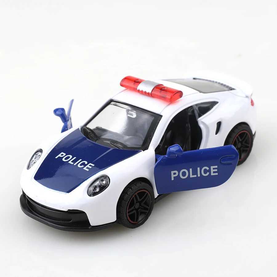 bagged143 911 police Racing Car Alloy Model Car Simulated vehicle children alloy car boys toy model car ornaments Y260319