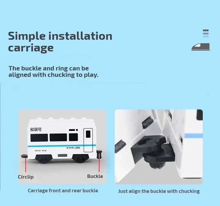 Electric Harmony Train Toy - Simulates High-Speed Rail with Realistic Sounds Auto-Movement Y260319