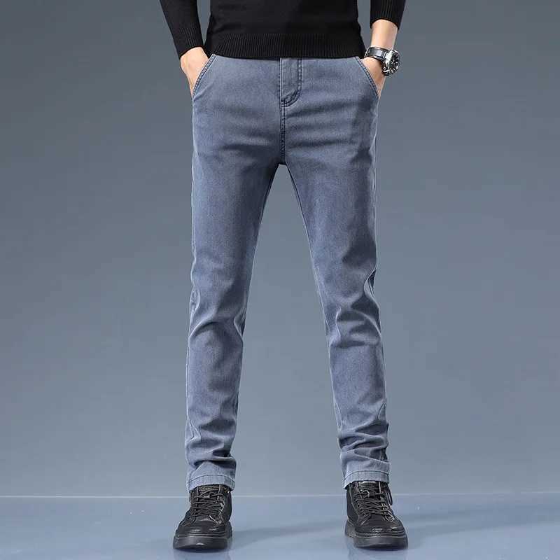 Smil Straight Men Jeans Autumn casual black gray denim trousers pants for man korea clothing M260319