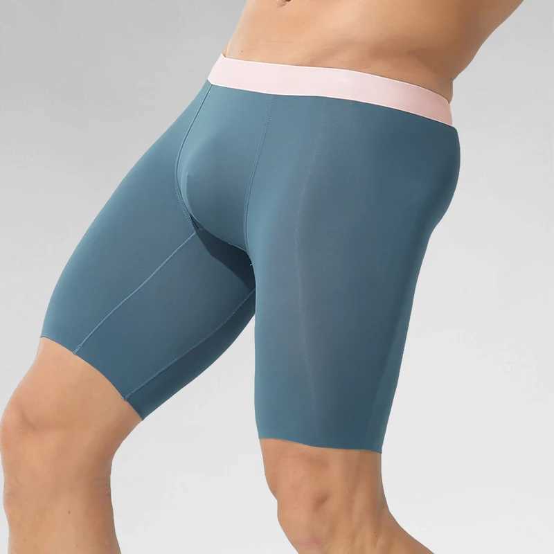 Mens Sports Underwear with Long Legs and Fat Mens Antibacterial Boxer Briefs for Boys Anti-Wear Leg Boxer Shorts D260319