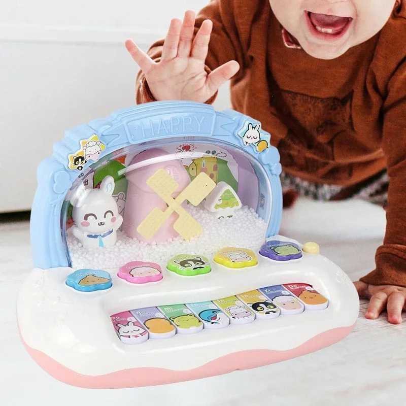 Baby Puzzle Music Piano Toy with Snowflake Led Light Children Early Education Electronic Toys for Kids New Year Christmas Gifts Y260319