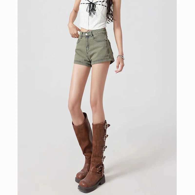 2026 Summer Casual Designer Girls High Waist Jeans Women Korean Fashion Thin Denim Shorts Lady Y2k A-Line Short Pants M260319