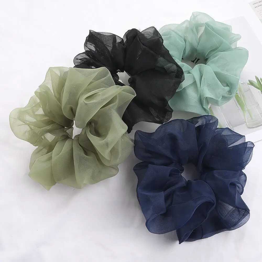 Headwear Organza Scrunchie Hair Ring Bands Ties For Girls Ponytail Holders Elastic Hairbands Elastic Hairband Hair Accessories H260319