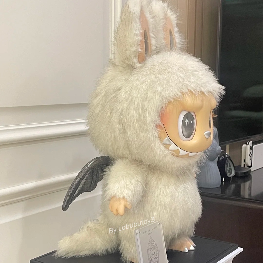 High Quality The Monsters Labubu Large Size Zimomo Angel In Clouds 58cm Giant Vinyl Plush Doll Soft Stuffed Collectible Figure Cute Toy Desktop Orname