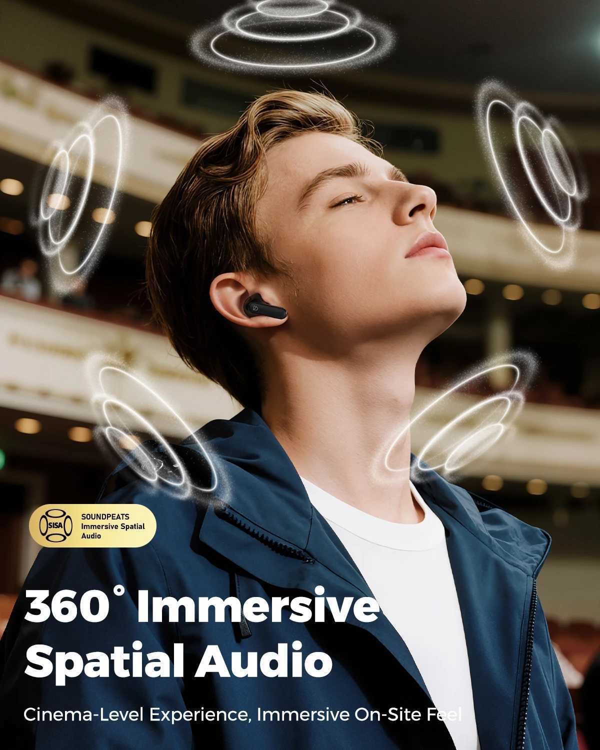 SoundPEATS Q3 pro Wireless Earbuds Active Noise Cancelling Bluetooth V60 Earphones with 4 Mic13mm DriverMultipoint Connection D260319