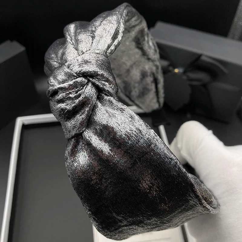 European and American style silver hair clip headband for womens fashion high skull top adult hair tie headband H260319