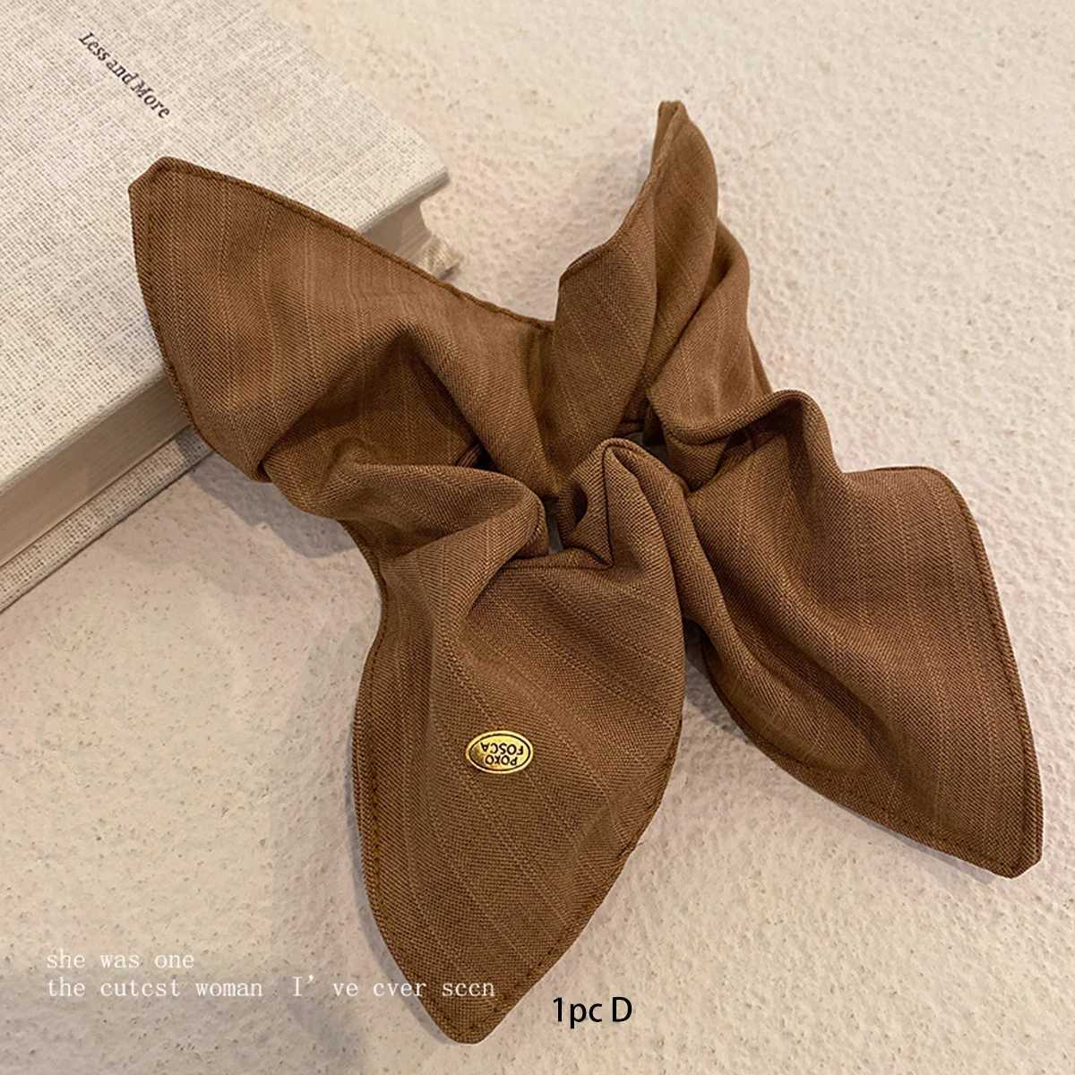 Korean-style retro stripedlarge intestine hair tie low ponytail hair rope for women high-end bun hair tie hair accessories H260319