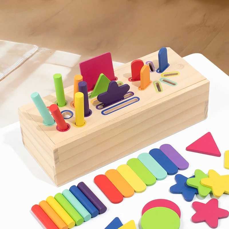 3D Shapes Geometric Solids Wooden Color Toy Sorting Toy Developmental Training Montessori Educational Game for Preschool Element Y260319