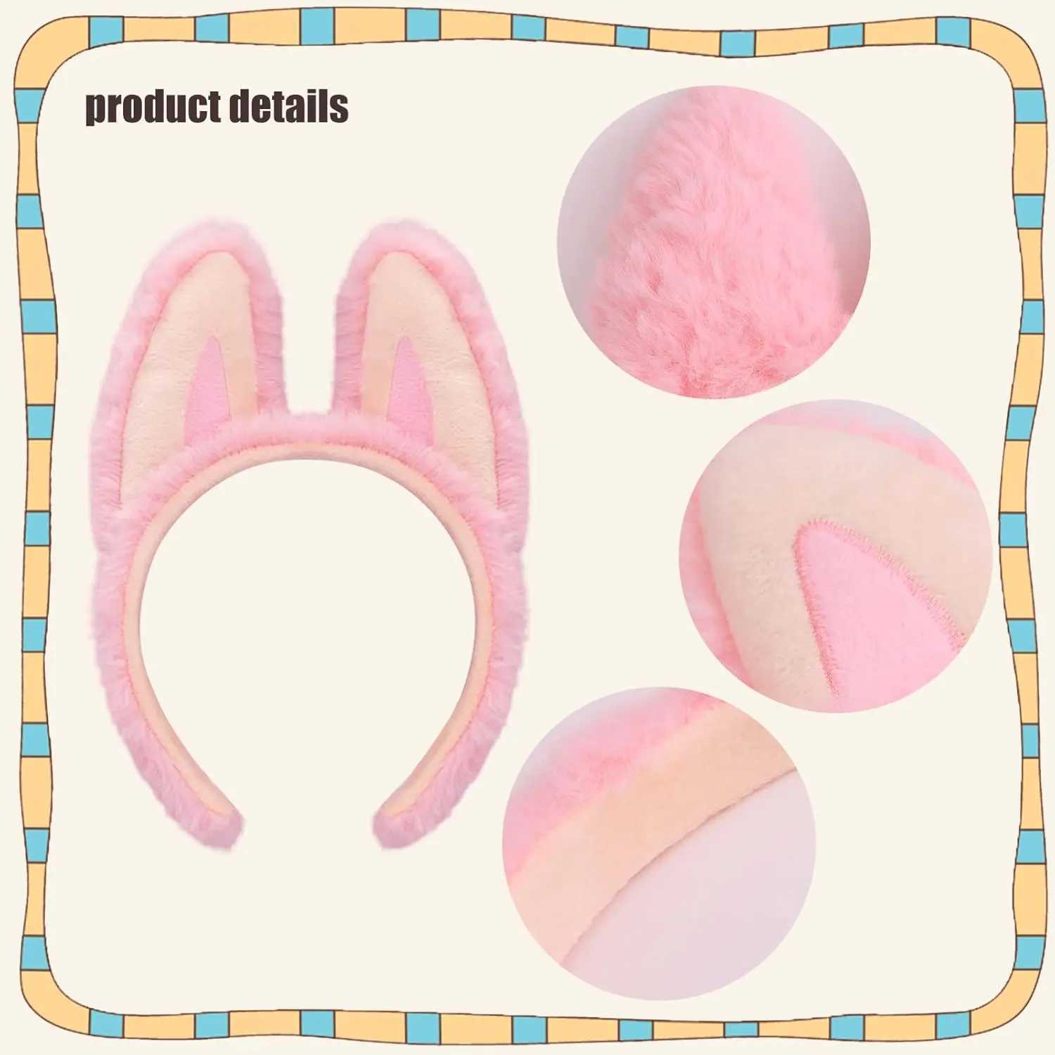 Cute Plush Bubu Ear Headband Fashion cosplay anime Cloth headband Elf Plush Headwear Role playing performance props H260319