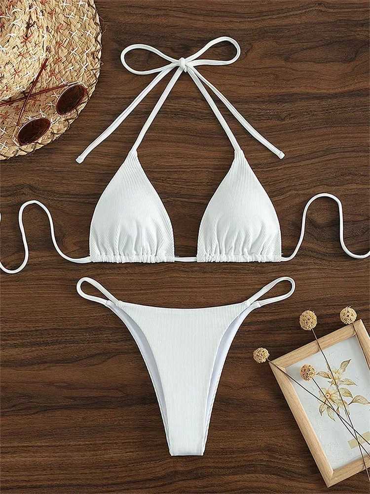 Sexy Bikini Set Women White Black Push Up Bra Micro Swimsuit 2025 Brazilian Beach Holiday Bathing Suit Thong Swimwear BiquiniT260318