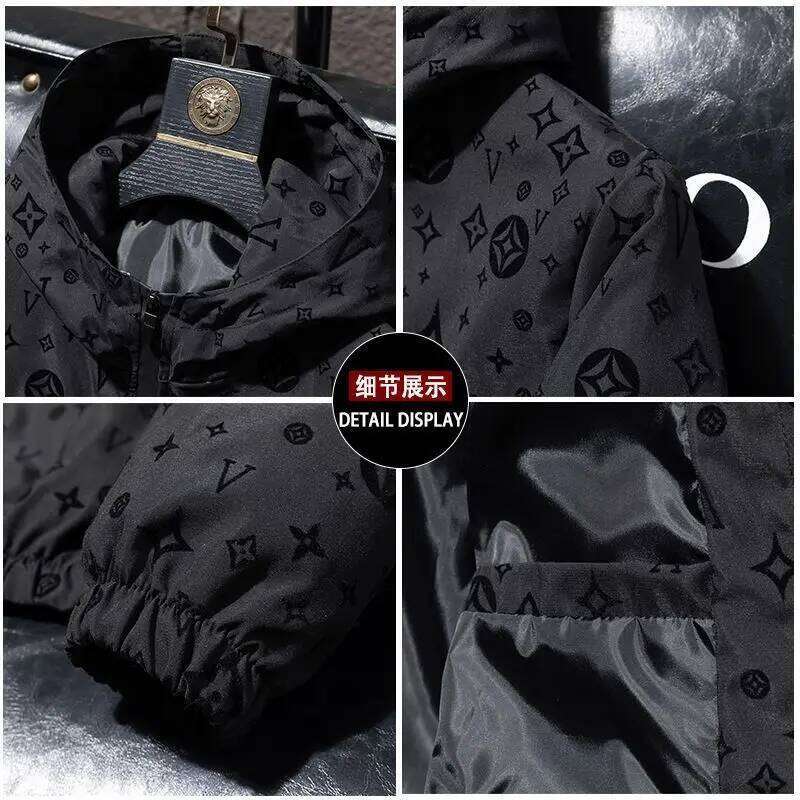 Designer Men's Handsome Versatile Jacket Gown Spring And Autumn Hooded Trend 2025 New Top Asia Size - view 6