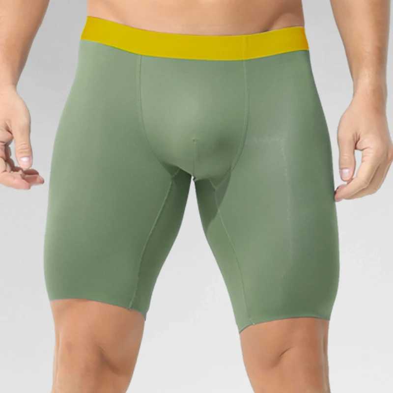 Mens Sports Underwear with Long Legs and Fat Mens Antibacterial Boxer Briefs for Boys Anti-Wear Leg Boxer Shorts D260319