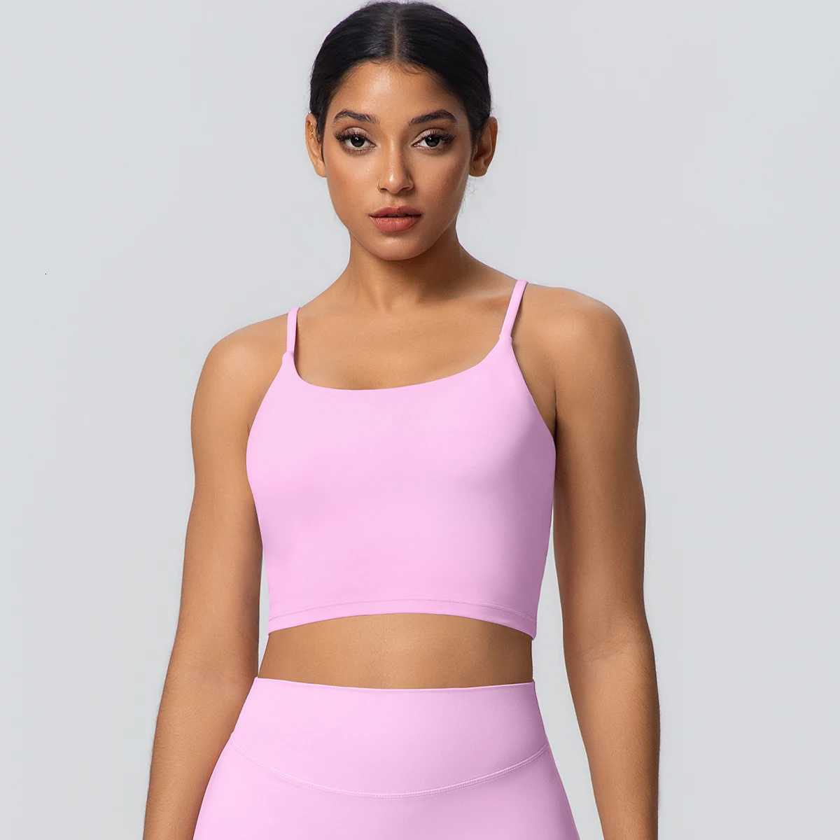 1PC Woman Yoga Vest Solid Color Yoga Underwear with Chest Pad Sexy Beautiful Back Strap Bra Shockproof Workout Top Gym Yoga Bra Z20260319