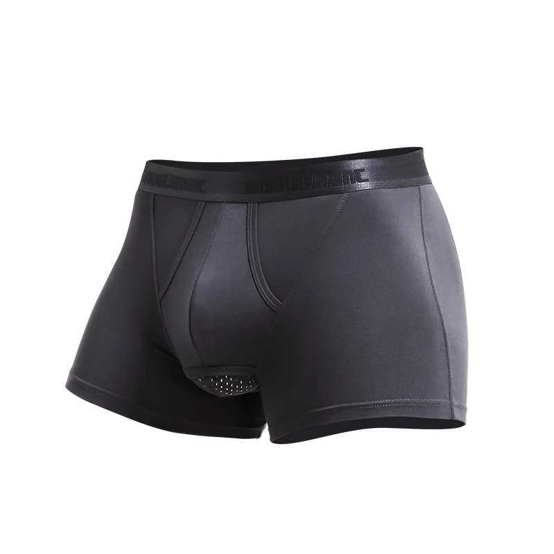 Mens Underwear with Separate Pouch Design Modal Fabric Scrotal Support Boxer Briefs D260319