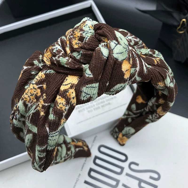 European and American fashion printed hair clip womens new high head hair tie headband hair pressure hair wash headband H260319