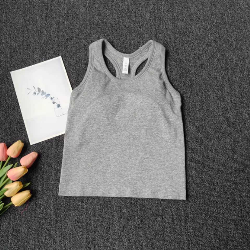 Womens Threaded Sports Vest with Chest Pads Running Fitness Yoga Top Pilates Sports Top Z20260319