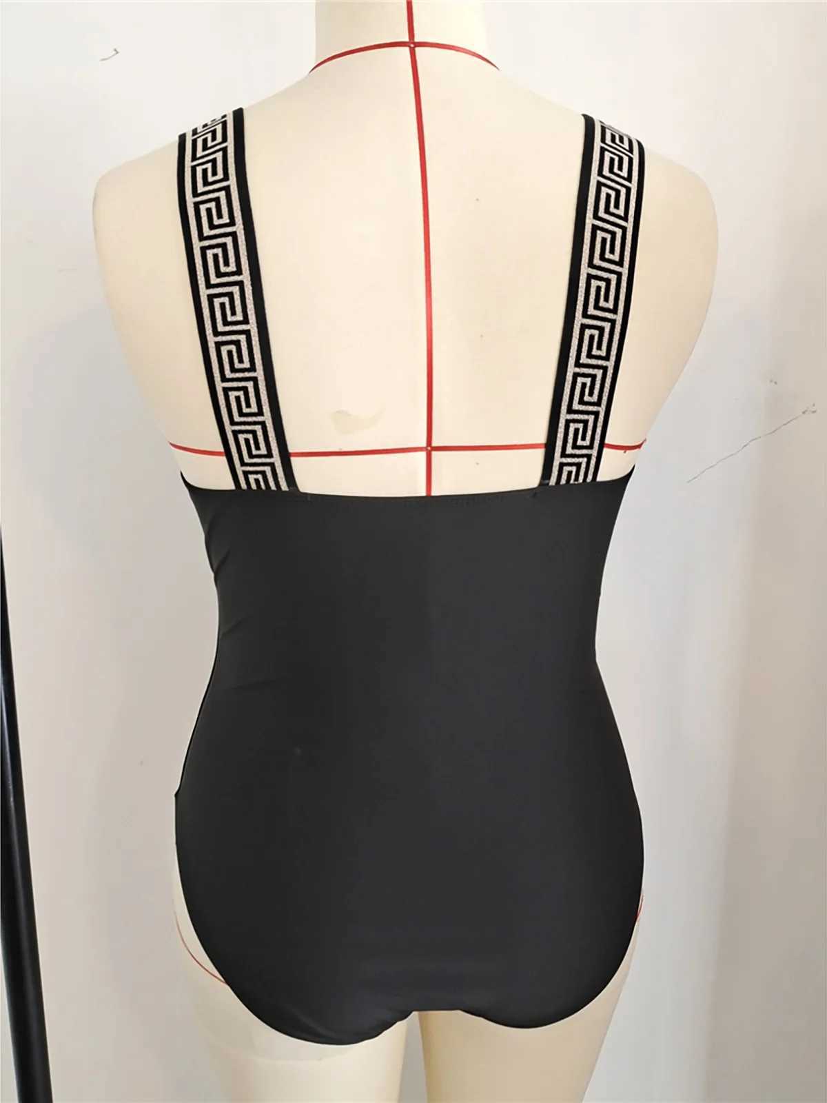 0XL - 3XL Printed Splicing Backless Large Size Swimwear Plus Size One Piece Swimsuit Female Women Bather Bathing Suit Swim V7356T260318