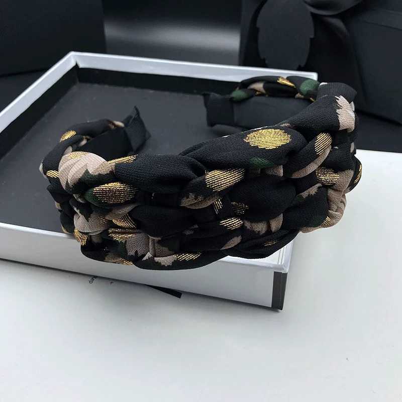 Vintage hand-woven hairband elegant and fashionable trendy and versatile headband high crown pressure hair accessory H260319