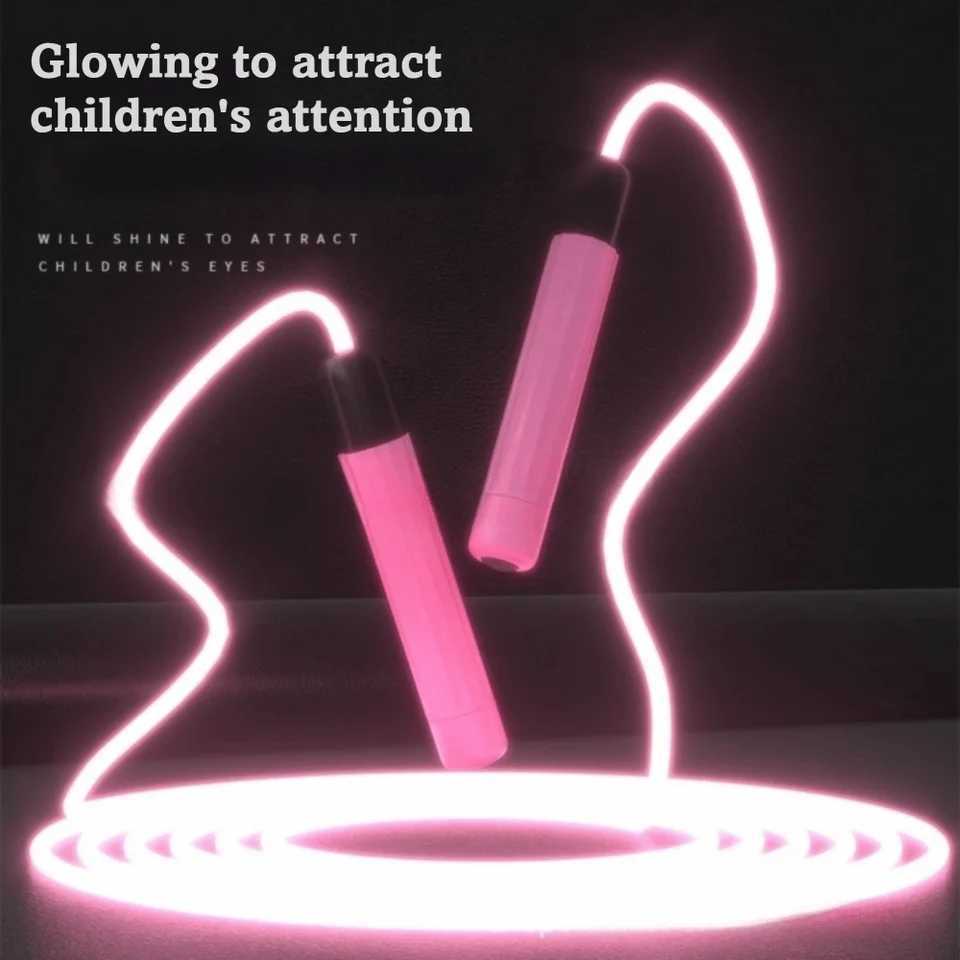 PU LED Luminous Jump Rope Adjustable Length Bright Fluorescent Skipping Rope Dazzling Light Luminous Skipping Rope M260319