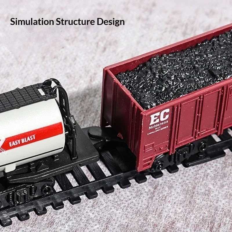Kids Electric Train Set with Light-Up Tracks DIY Railway Model Toy Steam Locomotive Sounds Educational Playset for Boys Girls Y260319