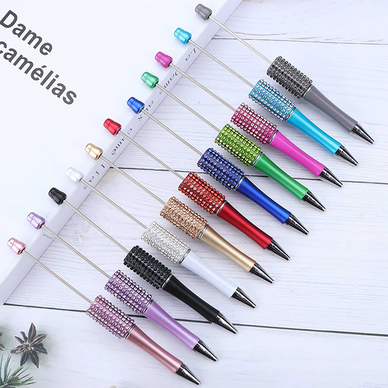 Diamond Add Bead DIY Pen Ballpoint Pens Beads Pens Customizable Lamp Work Craft Writing Tool