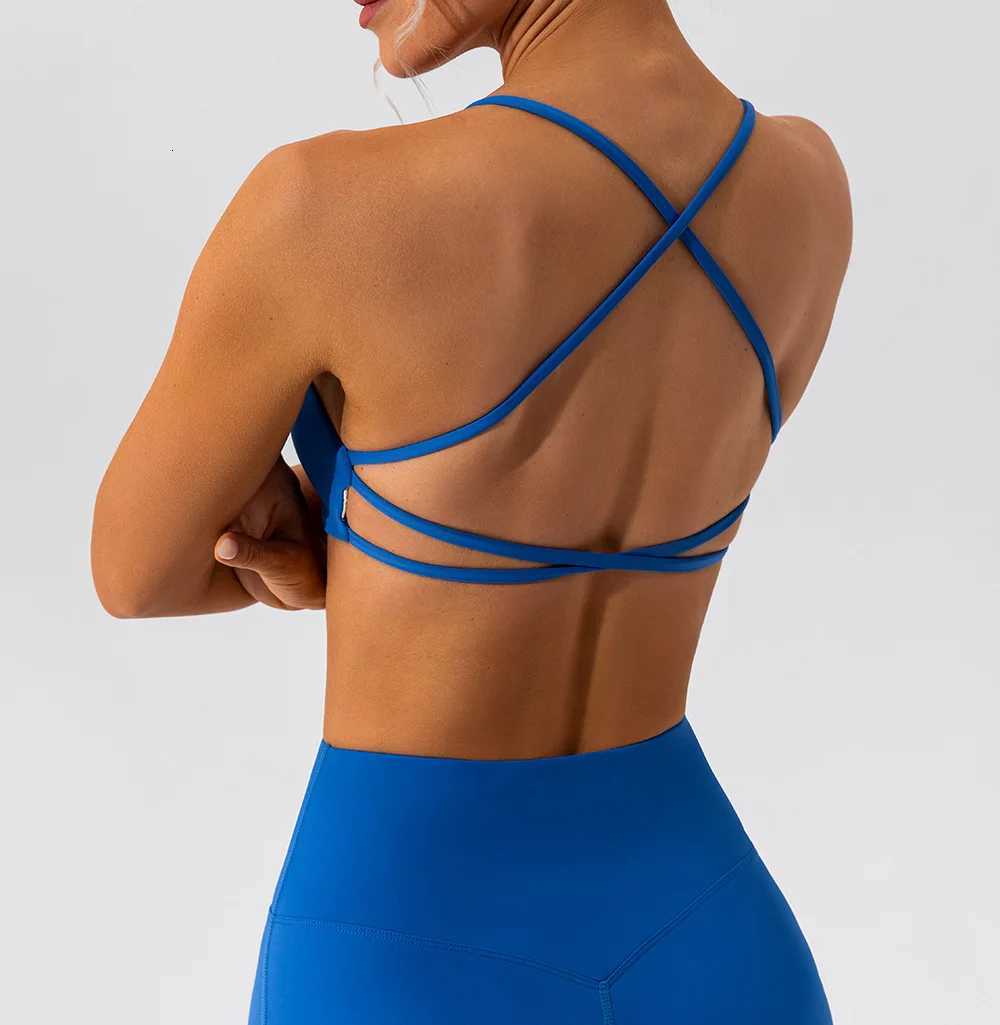 Hearuisavy Gym Top Women Cross Sports Bra Casual Running Push Up Fitness Yoga Crop Top Quick Drying Breathable Workout Underwear Z20260319