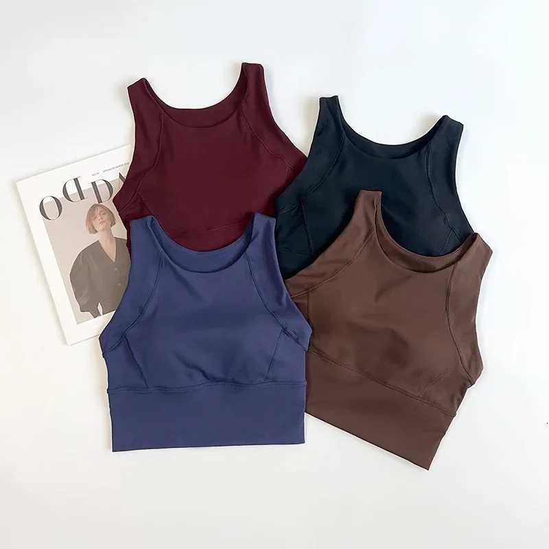 Women High Strength Earthquake Shockproof Sports Bra Fixed Cups Yoga Crop Top Fiess Push Up Outdoor Run Gym Workout Bralett Z20260319