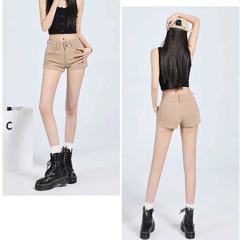 Summer Lady Fashion Thin Casual Denim Shorts Girls Korean Solid Mini Denim Pants Female Classic High Waist Short Jeans M260319