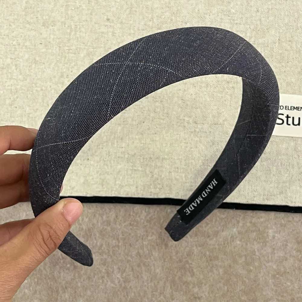 Korean Style Fashion Padded Hairband Simple Plaid Dot Headband Elegant Cotton and Linen Hair Hoop Quality Women Hair Accessories H260319