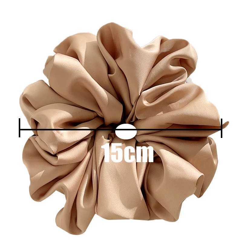 1pcs Extra Large Faux Silk Fluffy High Elasticity Soft Silky Luxury Casual Comfortable Fashion Scrunchie For Women H260319