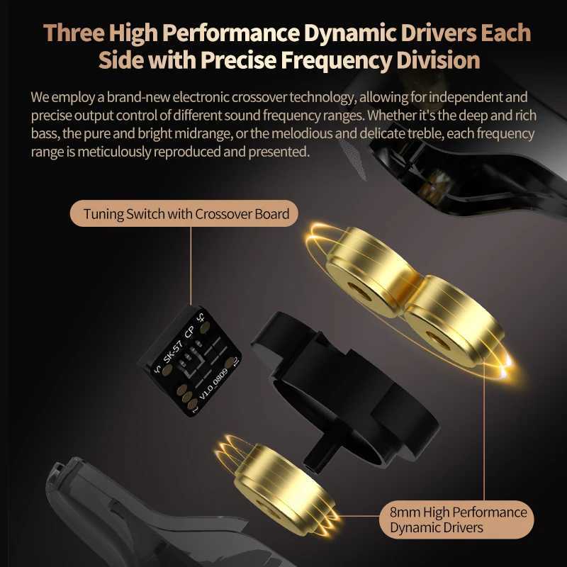 KZ Vader headphone monitor high-fidelity headphones customizable and adjustable headphone switch Zobel network headphone desi D260319