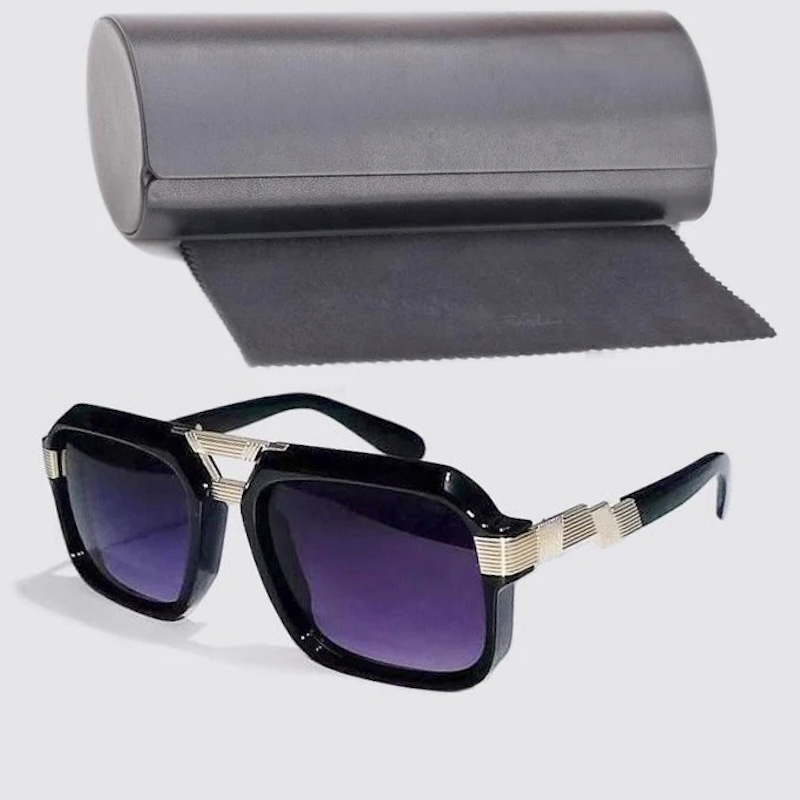 Luxury Original MOD669 Sunglasses Men Brand Black Square Shades UV400 Gradient Sun Glasses Cool One Piece Designer Steampunk Oversized IVSTA Fashion A