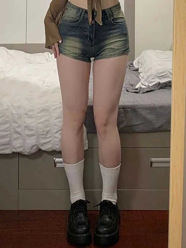 Summer Women Korean Retro Sexy Thin Hot Denim Shorts Jeans Lady Mini Pants Girls Tight Elastic High Street Ultra Short Jeans M260319
