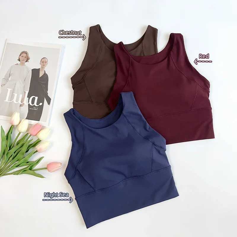 Women High Strength Earthquake Shockproof Sports Bra Fixed Cups Yoga Crop Top Fiess Push Up Outdoor Run Gym Workout Bralett Z20260319